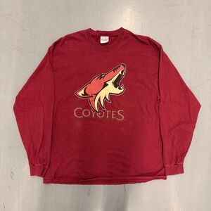 Phoenix Coyotes NHL Maroon Long Sleeve Graphic T-Shirt Mens XL